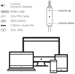 Alternative view of 3.5 MM Jack Girişli Stereo Kulak İçi Metal Kablolu Kulaklık Konforlu Ses Siyah ile uyumlu