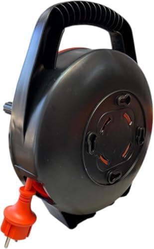 Seyyar Kablo Makarası - 10 Metre Kablo, 3x1.5mm², IP44 Kapaklı 4 Prizli, Bylion Taşınabilir Enerji Çözümü Çanta Tipi Seyyar Uzatma Kablosu Kamp, Atölye, Bahçe, Garaj, Ev - Görsel 3