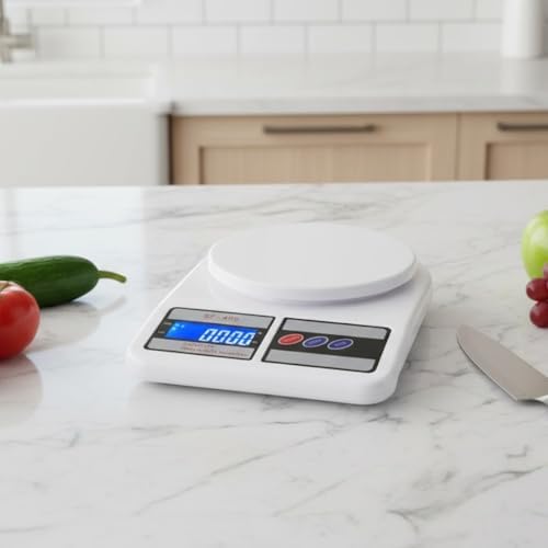 Dijital Mutfak Terazisi | 1g Hassas Ölçüm | 5000g Kapasite | LCD Ekran | Gram–ML–Oz Birim Seçimi | Tare Fonksiyonlu
