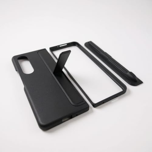 Alternative view of Z Fold 7 ile Uyumlu Çok Fonksiyonlu Sert Plastik Telefon Kılıfı, İster Standlı İster Kalemlik Bölmeli Stand Olarak Kullanılabilen,Katlanabilir Destek Ayaklı,Günlük Kullanıma Uygun (Lil)