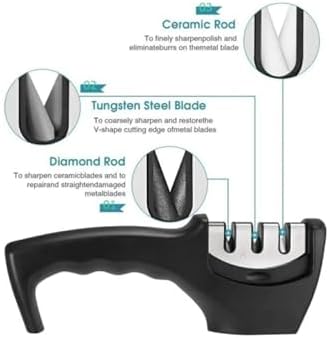 Alternative view of Slipt Profesyonel Bıçak Bileyici 3 Açılı Elmas Seramik Tungsten Çelik El Bıçakları Bileme