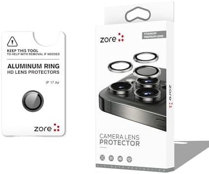 Senon Apple iPhone 17 Air İçin Zore CL-12 Premium Safir Parmak İzi Bırakmayan Anti-Reflective Kamera Lens Koruyucu (Siyah) - Görsel 2