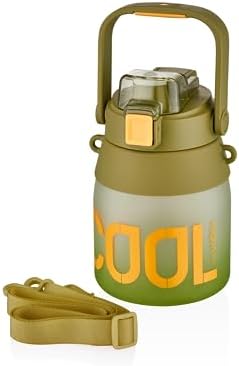 1000ml Askılı Tek Kapak Çift Kullanım Pipetli/Pipetsiz Kullanım SoftTouch Su Matarası