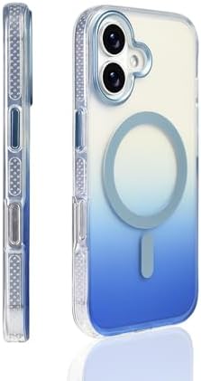 Senon Apple iPhone 17 İçin Kılıf Magsafe Uyumlu Şarj Özellikli Transparan Renk Geçişli Zore Toros Kapak (Mavi) - Görsel 3