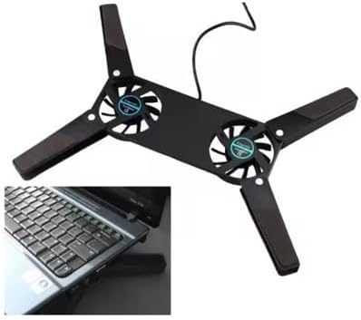 Dizüstü Bilgisayar Soğutucu Laptop Soğutucu 2 Fanlı Mini USB Bağlantılı Plastik Ayak - Görsel 3