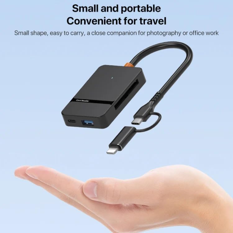 8İN1 Type-C Çoklayıcı Adaptör, USB HUB Çevirici USB A, SD, TF, MS Kart Girişli Çok Portlu Dönüştürücü, Laptop, Android, Tablet, Macbook Uyumlu, Hızlı Veri Aktarımı, Tak-Çalıştır - Görsel 3