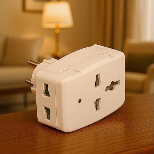 Universal Priz Çevirici Dönüştürücü, Işıklı Çok Amaçlı Golyat Fiş, AB (Europlug), ABD (NEMA), İngiltere, Avustralya-Çin, 110-250V AC geniş voltaj aralığı ve 13A-250W yük kapasitesi - Görsel 3