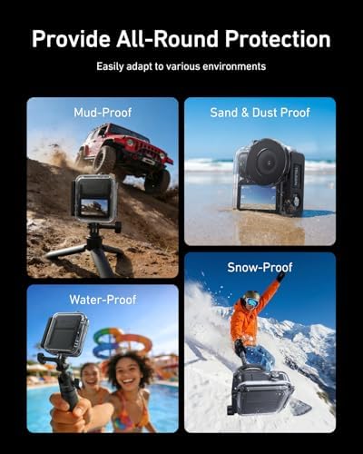TELESIN Osmo Nano Uyumlu Su Geçirmez Kılıf (60M), Osmo Nano Waterproof Dive Case - Görsel 3