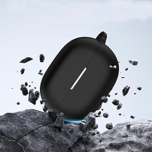 FreeBuds Pro 5 ile Uyumlu Kulaklık Kılıf Darbeye Dayanıklı Silikon Yumuşak Koruyucu Toz ve Kirden Koruyan free-buds pro 5 ile Uyumlu (Siyah, FreeBuds Pro 5) - Görsel 2