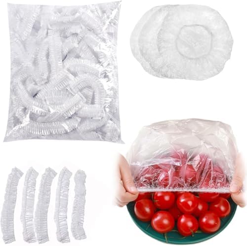 Alternative view of 100’lü Yeniden Kullanılabilir Elastik Plastik Kase Kapakları – Şeffaf, 12x30 cm, Hava Geçirmez Gıda Saklama Bonesi, Ev ve Restoran İçin
