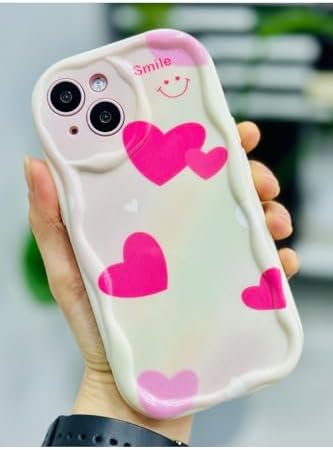 Iphone 15 ile Uyumlu SMİLE KALP Baskı Desenli Silikon Kılıf - Görsel 2