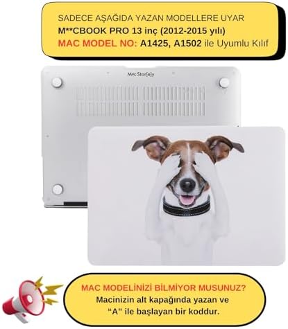 MacBook Pro Retina 13 İnç Kılıf A1425 A1502 Uyumlu Köpek Desenli Sert Kapak Mat TPU Hard Case İnce Hafif Çizilme Koruyucu Laptop Kılıf Dog 67 - Görsel 3