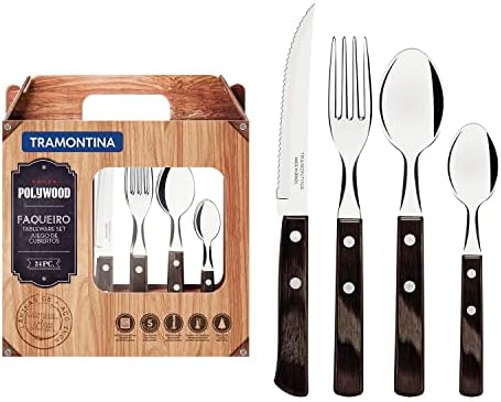 Tramontina Churrasco 21199/905 Çatal, Kaşık, Biftek-Steak Bıçağı Seti (24 lü Kutu) - Görsel 2