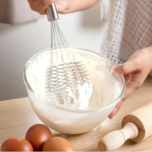Alternative view of Helezon Yaylı Çırpıcı – 304 Paslanmaz Çelik Makarna Çırpıcı & Çırpma Teli, Yaylı Spiral Tasarım, Kıvamlı Yumurta, Krema, Pasta ve Hamur Çırpma, Dayanıklı Profesyonel Mutfak Gereci