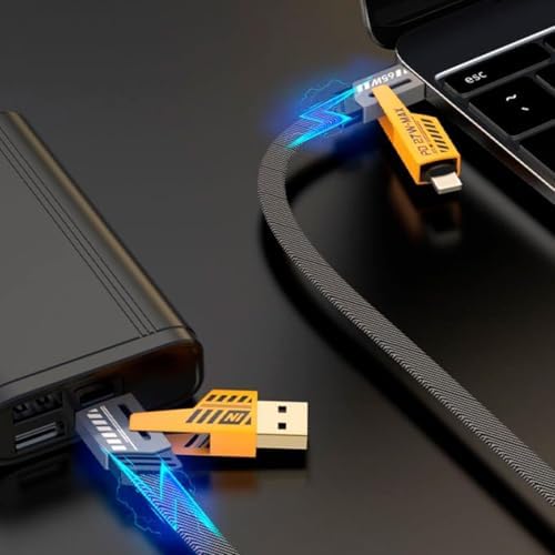 USB C DÜZ ÖRGÜLÜ HASIR AAA KALİTE 4 ü 1 arada 65/27 W 2 TO 2 FLAT FAST WIRE CABLE PD USB TYPE C İOS 4 LÜ ŞARJ KABLOSU VE VERİ AKTARIM DATA KABLO TÜM CİHAZLAR İÇİN GENİŞ UYUMLULUK HAYAT KURTARIR - Görsel 3