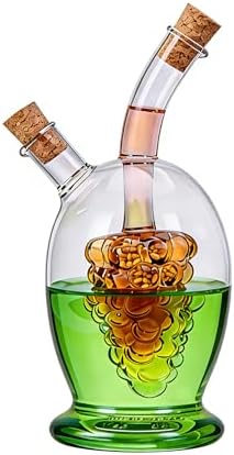 ELETON 473 ml Üzüm Astarı 2 Çıkışlı Cam Yağ Sirkesi 2'si 1 Arada Şişe, Cam Yağ ve Sirke Kabı - Görsel 3