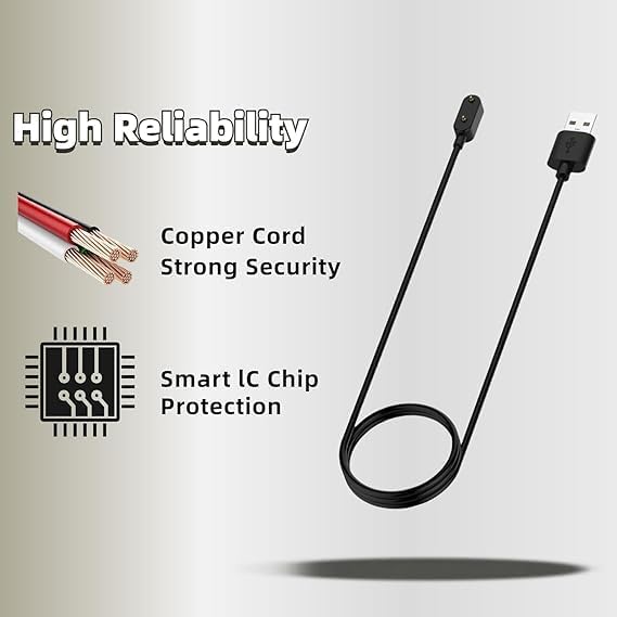 Watch Fit 3/Wacth Fit2/Band 9/Band 8/Band 7 Uyumlu USB-A şarj cihazı ile uyumlu şarj kabloları çip korumalı akıllı saat Yedek USB şarj kablosu - Görsel 3