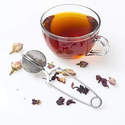 Aputue Çay Süzgeci, 2 Adet Paslanmaz Çelik Uzun Saplı Çay Demleme Filtresi, 2 Renk Seçeneği, İnce Delikli Yeniden Kullanılabilir Çay Topu Filtre, Loose Tea İçin Mükemmel Çay Demleme Aracı - Görsel 3