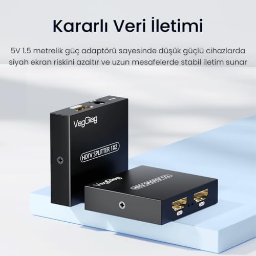 Alternative view of 4K 30Hz 1 Giriş 2 Çıkış HDMI Splitter Görüntü Ayırıcı Bölücü Adaptör