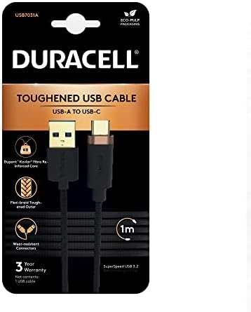Alternative view of 1m USB-A-USB-C 3.2 Gen1 Braided Black