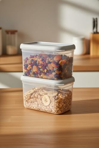 Hide Plus 2'Li Saklama Kabı 1900 Ml Beyaz