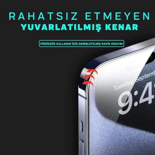 X-Gorilla iPhone 17 Pro Ekran Koruyucu Cam | 9H Kırılmaz Tam Kaplama, Tozsuz Uygulama ve Kırılmaz & Çizilmez - Görsel 2
