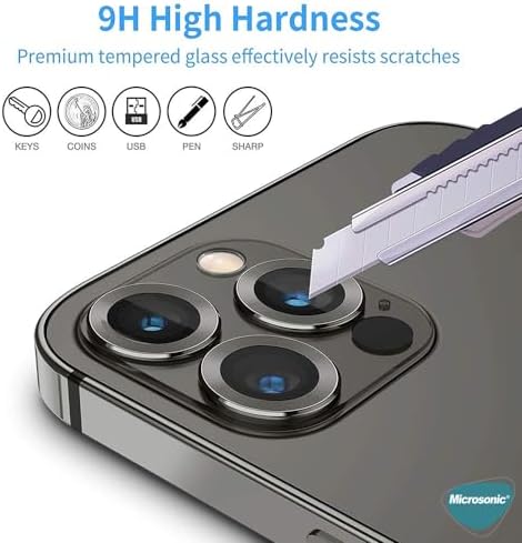 Ekran Koruyucu Apple iPhone 15 Pro için Tekli Kamera Lens Koruma Camı Siyah [iPhone 15 Pro ile Uyumlu Ekran Koruyucu - Siyah]