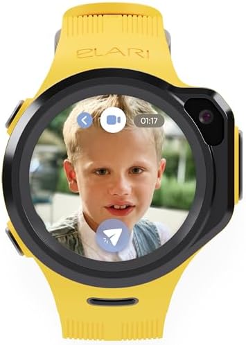 Elari 4G Çocuklar Akıllı İzle Telefon GPS İzleyici Erkekler ve Kızlar için Su Geçirmez, 2-Way Ses ve Görüntülü Aramalar, SOS Düğmesi, Kaldırma Sensörü, Kamera, MP3 Çalar - Kidphone 4gr (Sarı)