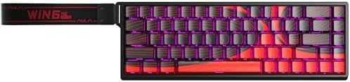 Aula Win68 He Max Manyetik Klavye Rapid Trigger Wing Chun Switch 8000Hz RGB TKL Hot Swap Oyuncu Klavyesi Kırmızı