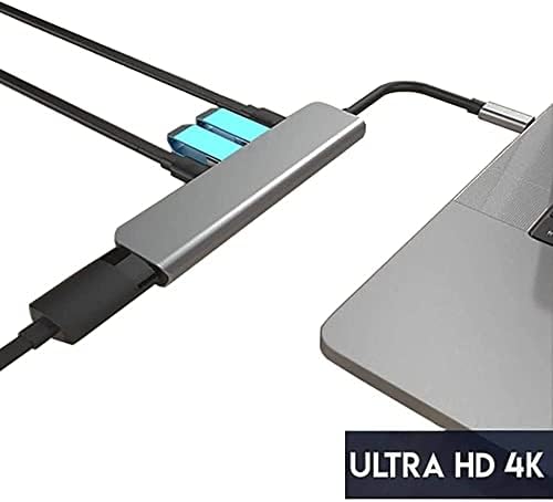 Alternative view of Macbook Pro  Dell ile Uyumlu Type C to 4K HDMI + USB 3.0 + SD/tf + PD + Type-C, Taşınabilir 7in1 Adaptör