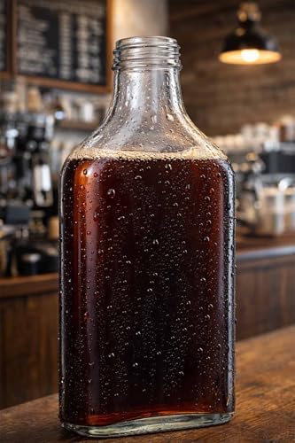 Alternative view of 200 cc Kapaklı Cold Brew Şişesi 200 ml Yassı Soğuk Kahve Cam Şişe 6 Adet (Altın/Gold (Metal))