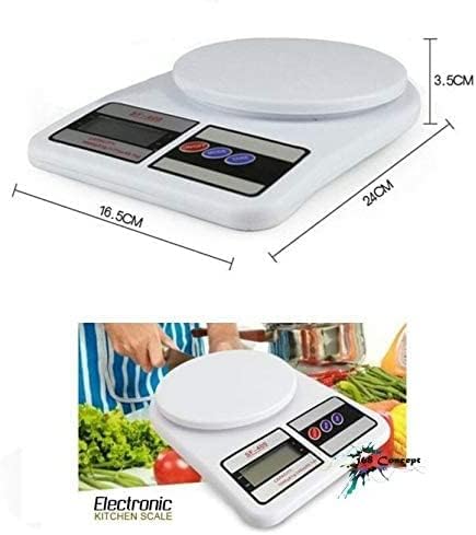 Mutfak Tartısı, Elektronik Hassas Mutfak Terazisi, Tartısı, Dijital Mutfak Tartısı, Mutfak Terazisi, 10 kg 1 gr Hassasiyet, Dara Özelliği [Enerji Sınıfı A++ - Görsel 3