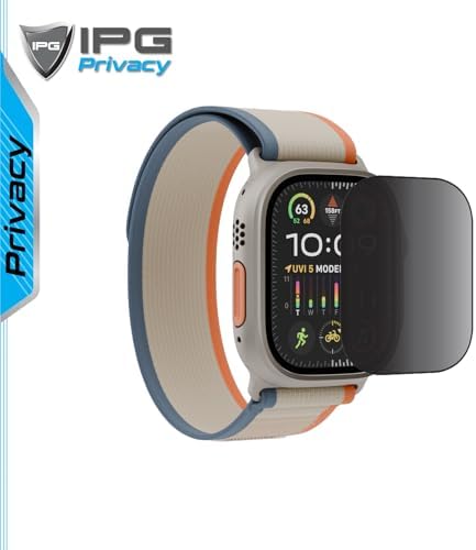 Apple Watch Ultra için IPG Privacy Gizlilik (Anti-Spy) Ekran Koruyucu (2 Adet), Mat, Parmak İzi Bırakmaz, Yandan Görünmeyi Engeller - Görsel 3