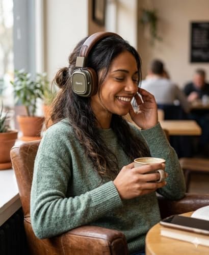 Alternative view of CLASİC H10 KAFAÜSTÜ WİRELESS BLUETOOTH KULAKÜSTÜ BÜYÜK KLASİK ÜST KALİTE KABLOSUZ KULAKLIK 120 SAAT BEKLEME 8 SAAT AKTİF MÜZİK 5.4 VERSİON BLUETOOTH (KOYU KAHVE)