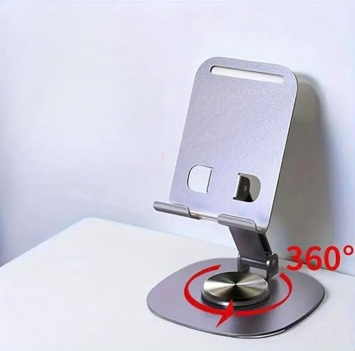 Metal Alüminyum 360 Derece Dönebilen Yk Design Masa Üstü Telefon Tutucu, Yüksekliği Ayarlanabilir, Profosyonel Kullanıma Uygun, Darbelere Dayanıklı, Tüm Telefonlara Uyumludur