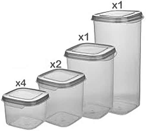 Alternative view of 8 Adet Saklama Kabı Seti, 1,77 lt, 1,17 lt, 0,87 lt, 0,57 lt Kapasiteli Mutfak Saklama Kapları