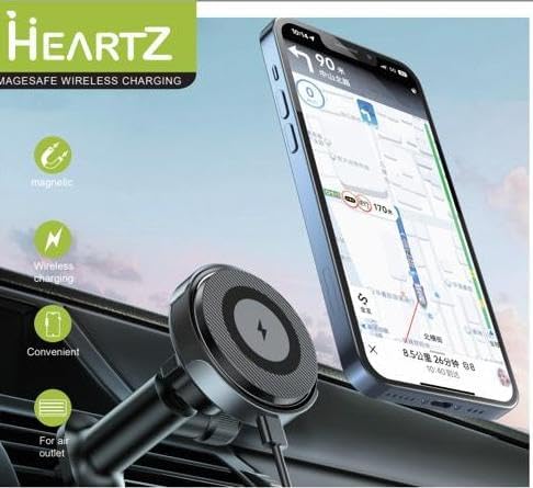 HAVALANDIRMAYA TAKILAN TELEFON TUTUCU ARAÇ TUTUCU VE ŞARJ MAGSAFE ile UYUMLU KABLOSUZ ŞARJ ÖZELLİKLİ PETEĞE TAKILIP KİLİTLENEBİLEN 15W HIZINDA HIZLI MIKNATISLI PREMİUM KALİTE 3A ŞARJLI ARAÇ TUTUCU 034