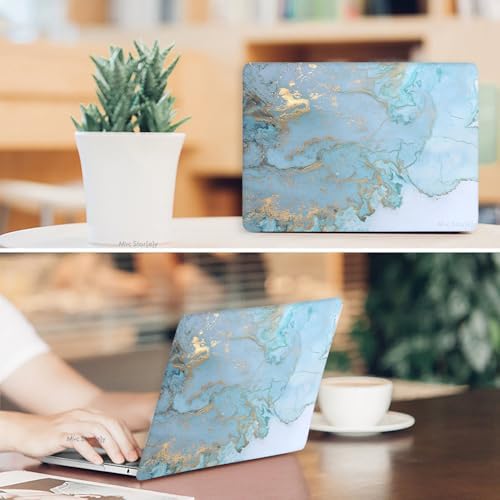 MacBook Pro 15 Mermer Desenli Kılıf A1707 A1990 Uyumlu Baskılı Sert Kılıf İnce Hafif Koruyucu Kapak R-38 - Görsel 3