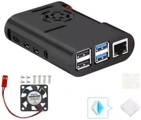 Raspberry Pi 4 Fan Case-Siyah