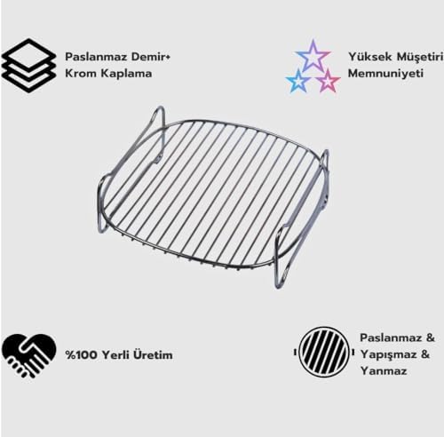 Alternative view of Airfryer Izgara Aparatı, Fritöz Aksesuarı, Airfryer Izgara Teli XXL Model Uyumlu