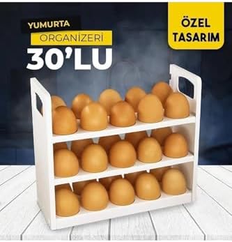 Yumurtalık Buzdolabı Raf Düzenleyici 30'lu Yumurta Kutusu