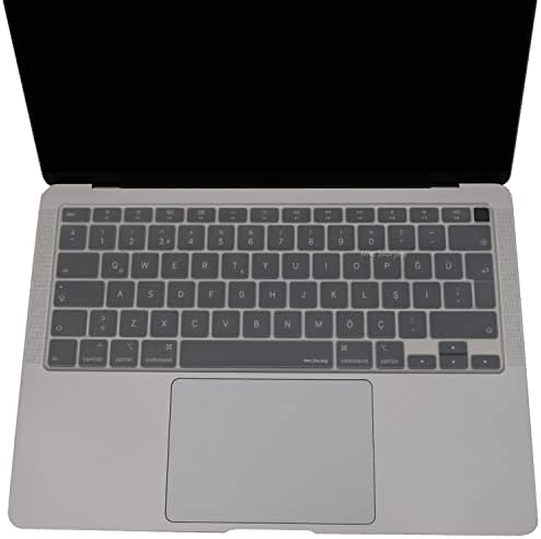 US İngilizce Klavye Koruyucu MacBook Air 13 A2179 A2337 M1 Uyumlu | US ANSI Amerikan Düz Enter | Silikon Keyboard Cover Şeffaf - Görsel 3