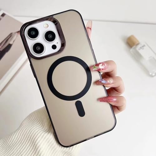 Alternative view of iPhone 15 MagSafe Uyumlu Şeffaf Sert Telefon Kılıfı Manyetik Hizalama İnce Hafif Darbe Dayanıklı Kamera Korumalı Koruma Kapak Siyah