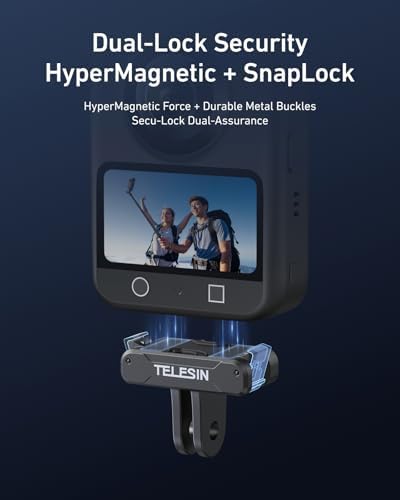 TELESIN Osmo 360 Manyetik Adaptör DJI Action 5 Pro/4/3 için Bağlantı Adaptörü ile Hızlı Bırakma Adaptörü - DJI Osmo 360 DJI Osmo Action 5 Pro/4/3 Adaptör, Takılabilir Tripod, Vlogging - Görsel 3
