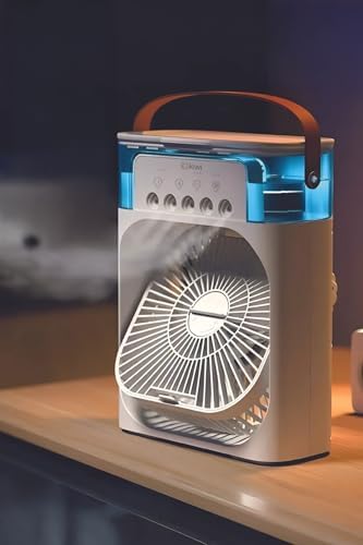 Alternative view of 3'ü 1 Arada Soğuk Buharlı Nemlendirici Masaüstü Vantilatör USB Fan Gece Lambası 600ml