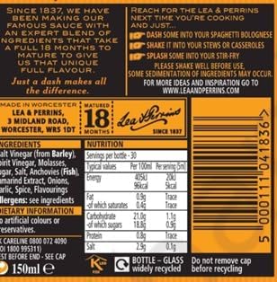 Alternative view of LEA & PERRINS Worcestershire Sos 150 ml