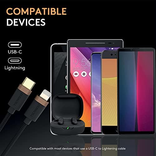 1M USB-C to Lightning Braided Black