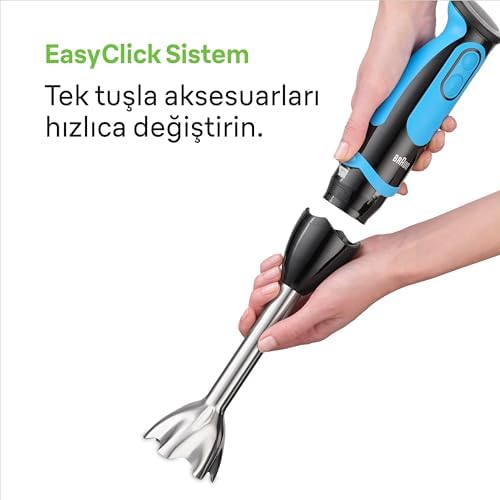 Braun MultiQuick 5 El Blenderi MQ5252BK STGO2, Siyah/Mavi - Görsel 3
