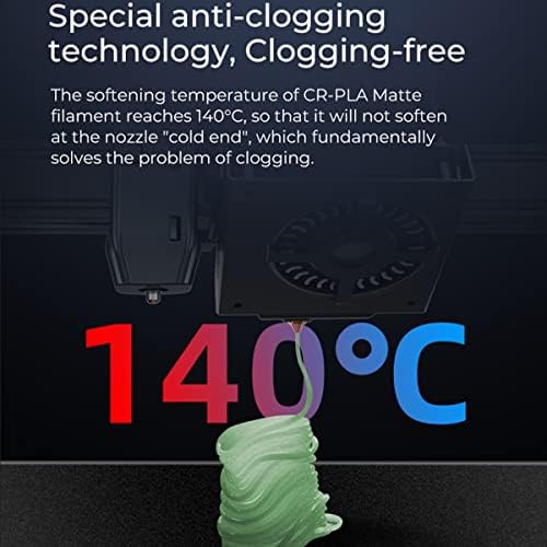Creality CR-PLA Mat Filament 1,75 mm 1,0 kg Genişliğinde Piyasadaki%99 FDM Yazıcılarla Uyumlu, Mat Siyah - Görsel 3