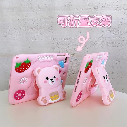 SWEET ASTRONOT Tablet Kılıfı Standlı Askılı Kalın Silikon Yapı Yüksek Koruma Stand Olması ile Kullanım kolaylığı Güvenlik Şıklık ve Kullanışlılık burada (SWEET PEMBE, ipad 5-6 9,7')